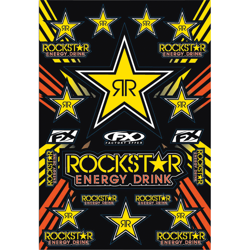 Rockstar Energy Yellow Sticker Sheet #1