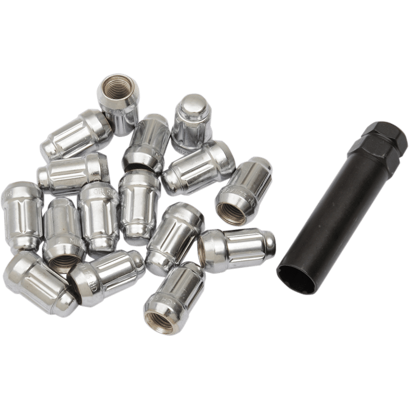 Chrome Lug Nuts - Splined Tapered - 12mm x 1.25