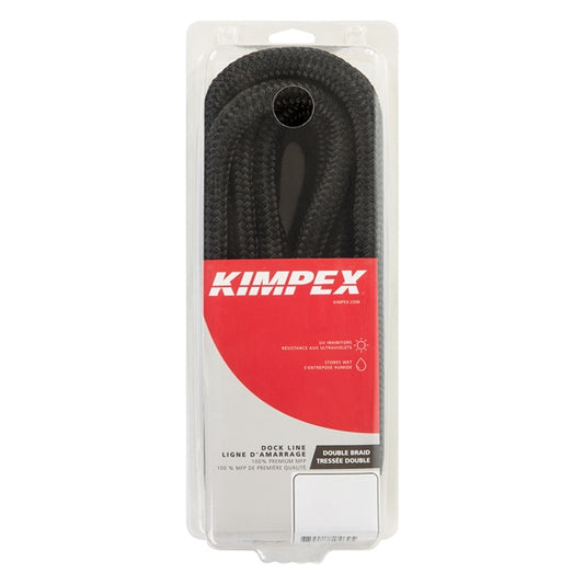 Kimpex Double Braided Dock Line 50' - 3/8" - Nylon - Double Braided