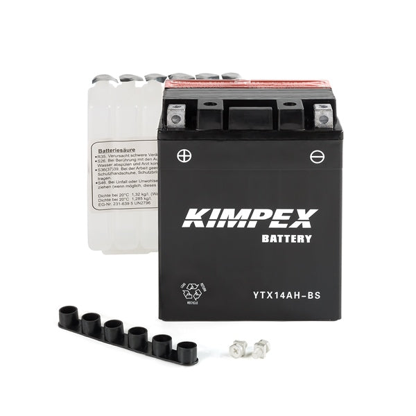 Kimpex Battery Maintenance Free AGM High Performance YTX14AH-BS