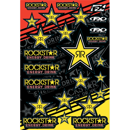 Mylar Rockstar Energy Gold Sticker Sheet
