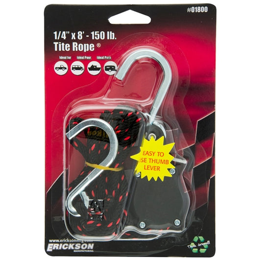 ERICKSON Ratchet fastening cable 8' - 150 lbs