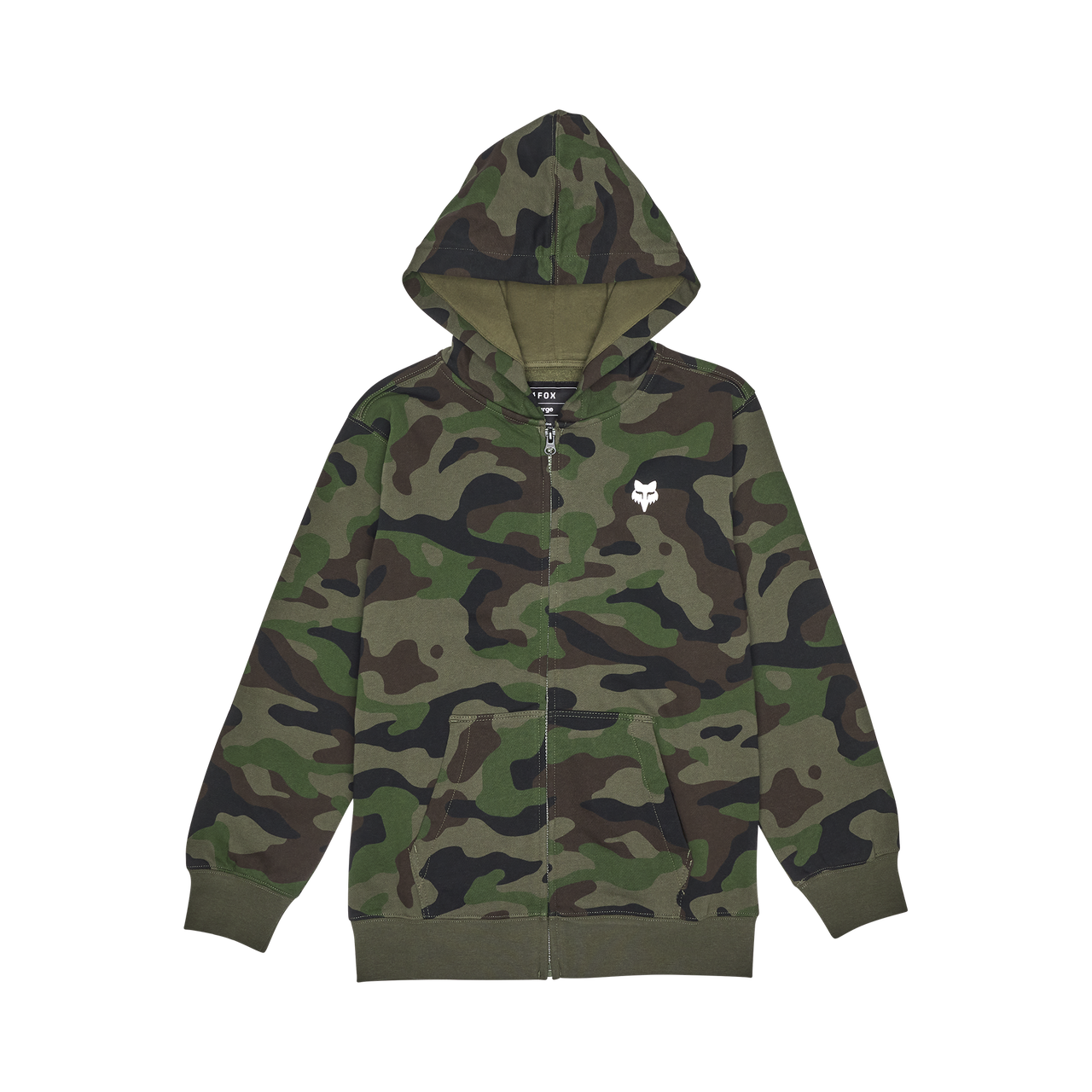 Youth Fox Head Camo Zip Hoodie