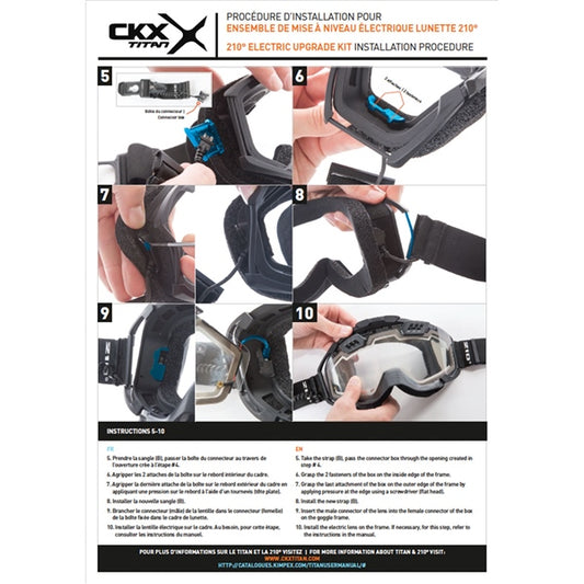 CKX Electric 210° Goggles Lens with Adjustable Ventilation & Accessories