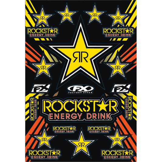 Rockstar Energy Yellow Sticker Sheet #1