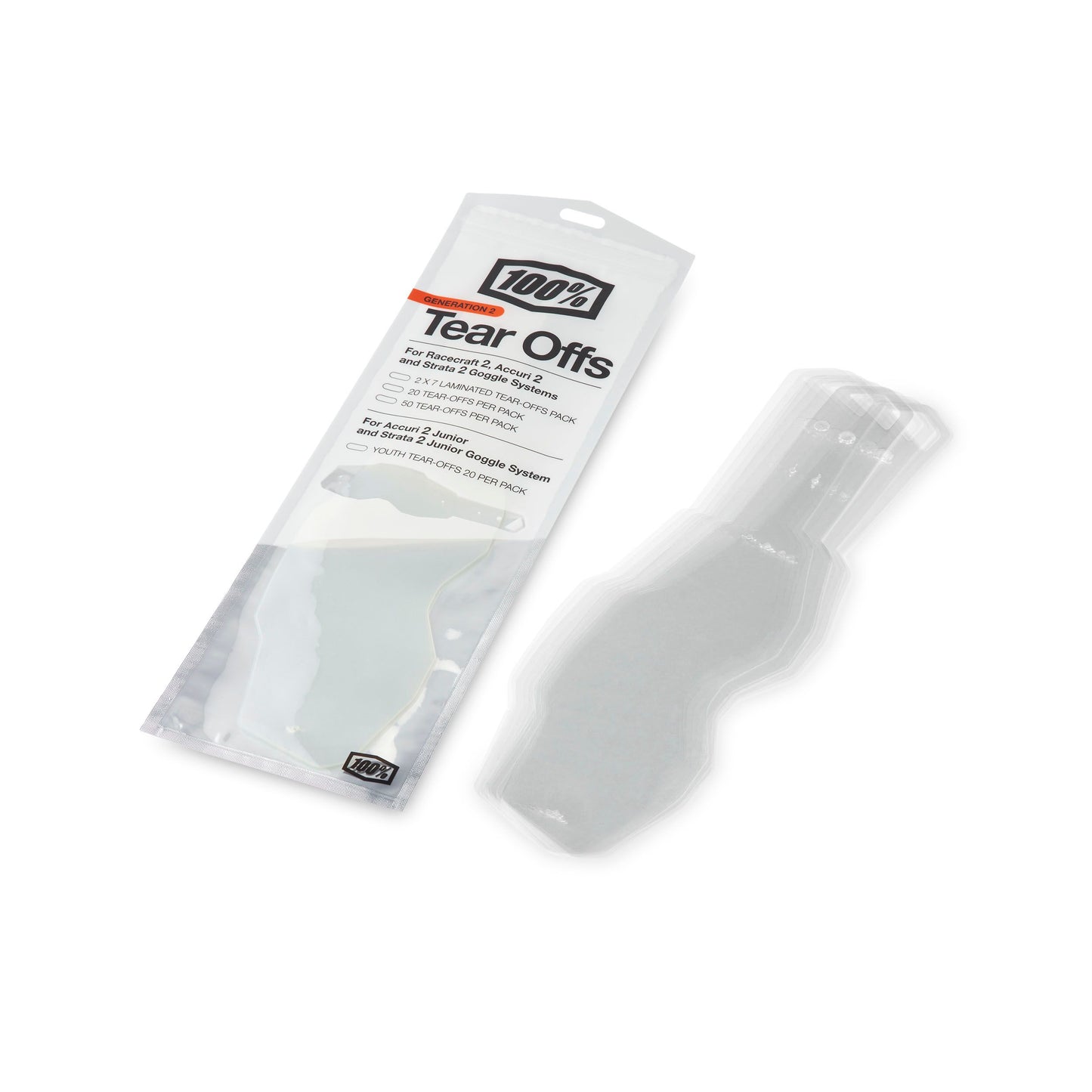 100% RC2/AC2/ST2 Standard Tear-Offs 50 PK