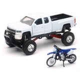 Chevrolet Silverado Pick Up with Yamaha Dirt Bike Scale Model
