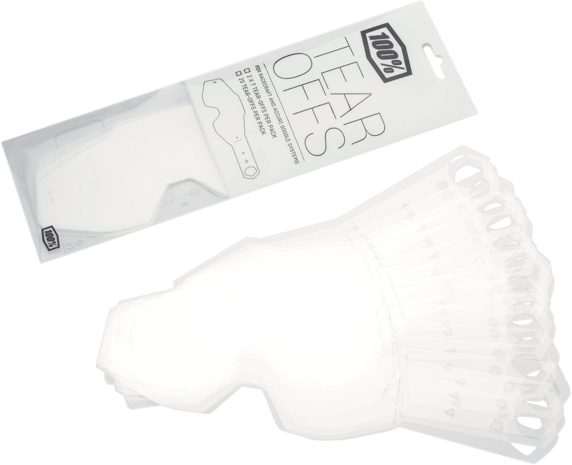 100% Standard Tear-Offs - 20 Pk