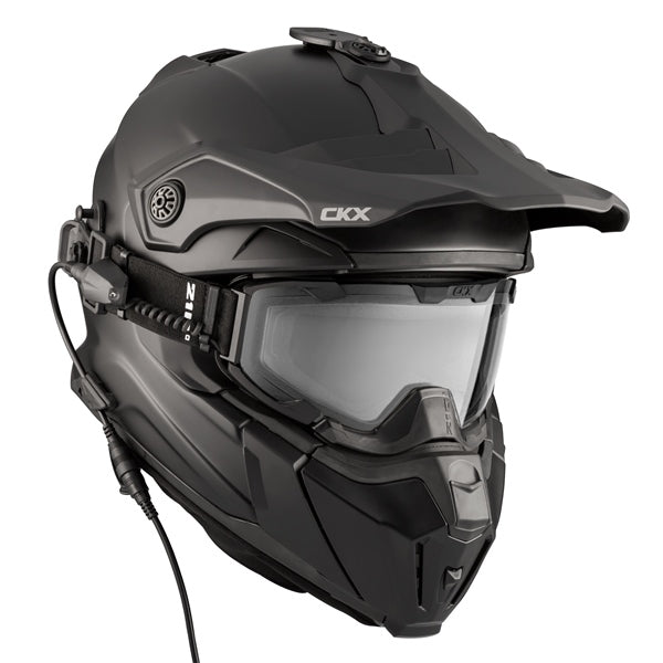 CKX Titan Original Electric Combo Helmet – Trail and Backcountry Solid - 210° Goggle Included