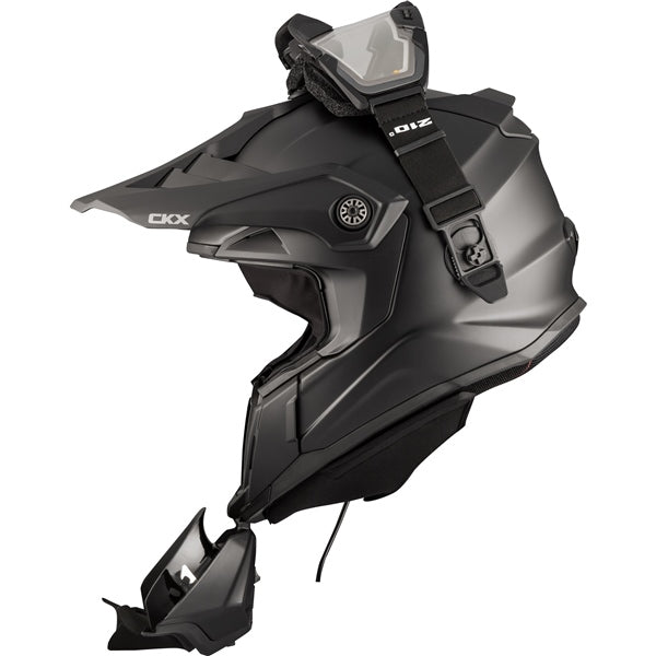 CKX Titan Original Electric Combo Helmet – Trail and Backcountry Solid - 210° Goggle Included