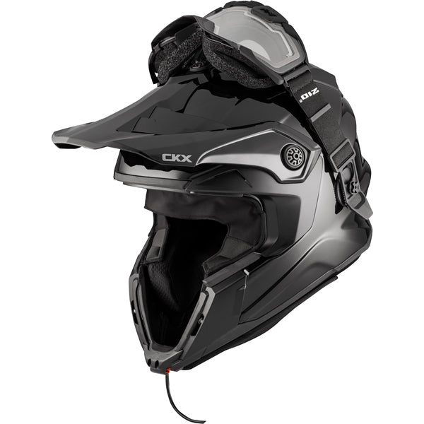 CKX Titan Original Electric Combo Helmet – Trail and Backcountry Solid - 210° Goggle Included