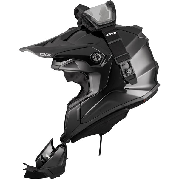CKX Titan Original Electric Combo Helmet – Trail and Backcountry Solid - 210° Goggle Included