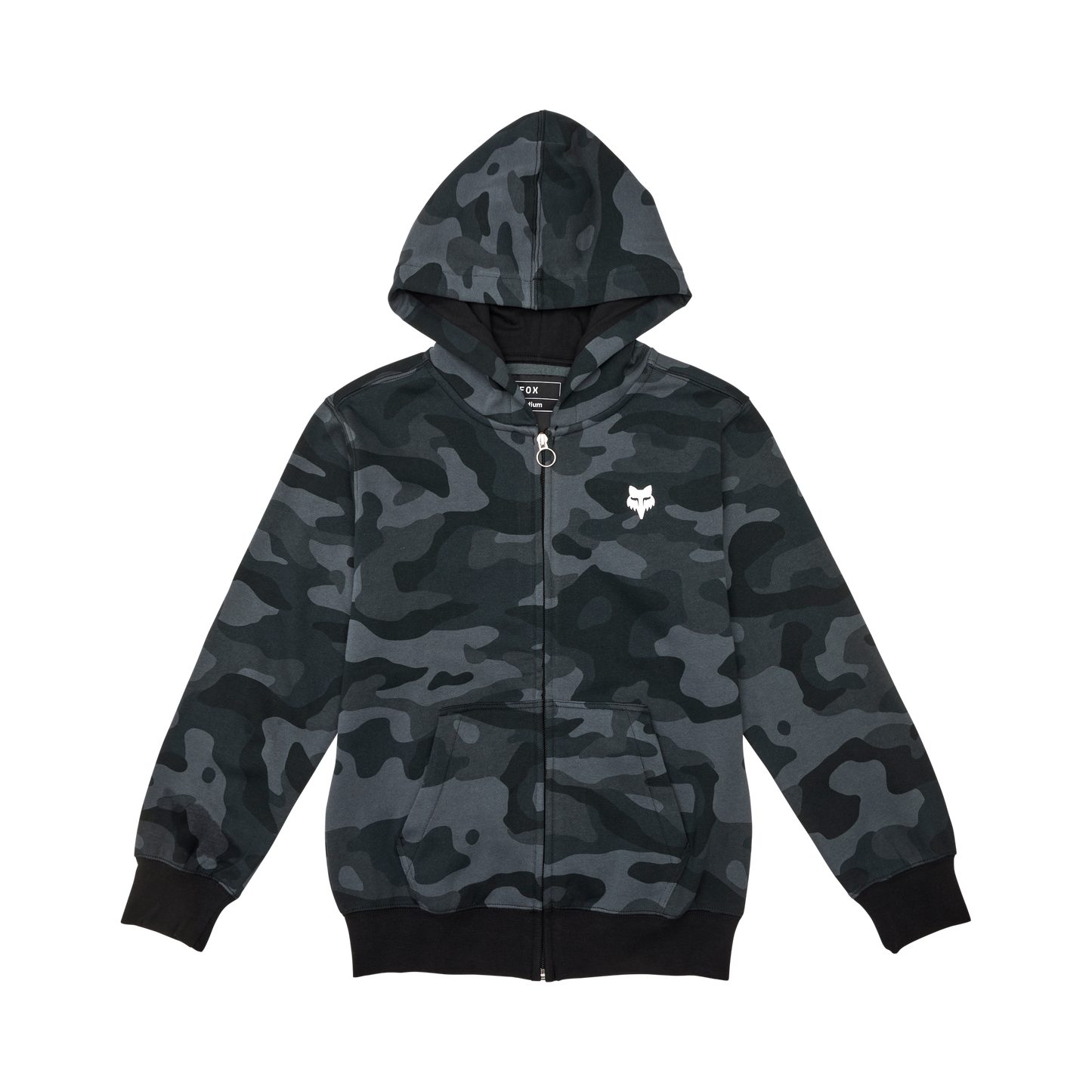 Youth Fox Head Camo Zip Hoodie