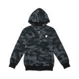 Youth Fox Head Camo Zip Hoodie