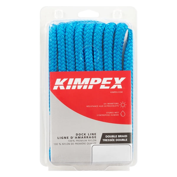 Kimpex Double Braided Dock Line 15' - 3/8" - Nylon - Double Braided
