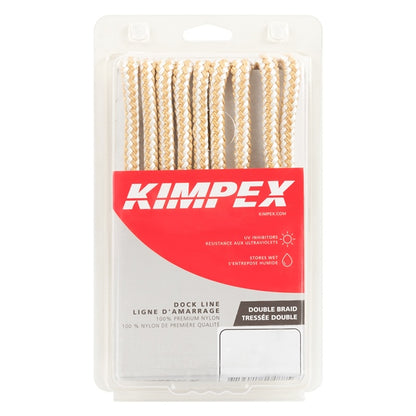 Kimpex Double Braided Dock Line 15' - 3/8" - Nylon - Double Braided