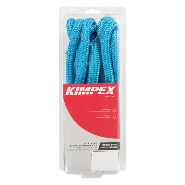 Kimpex Double Braided Dock Line 20 ft - 3/8" - Nylon - Double Braided