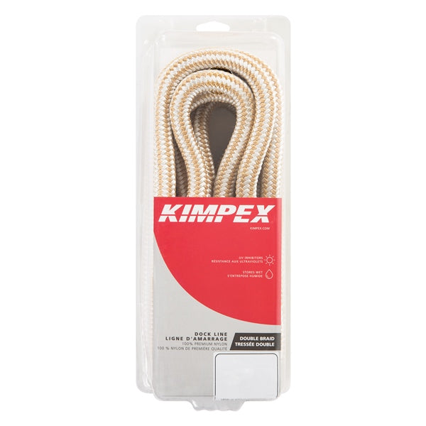 Kimpex Double Braided Dock Line 20 ft - 3/8" - Nylon - Double Braided