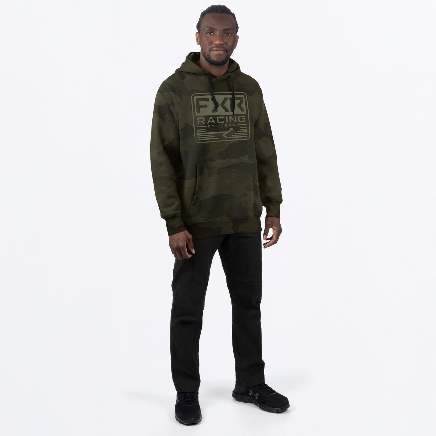 Emblem Cotton Pullover Hoodie