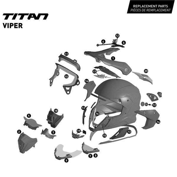 CKX Titan Original Helmet - Trail and Backcountry Viper - 210° Goggle Included