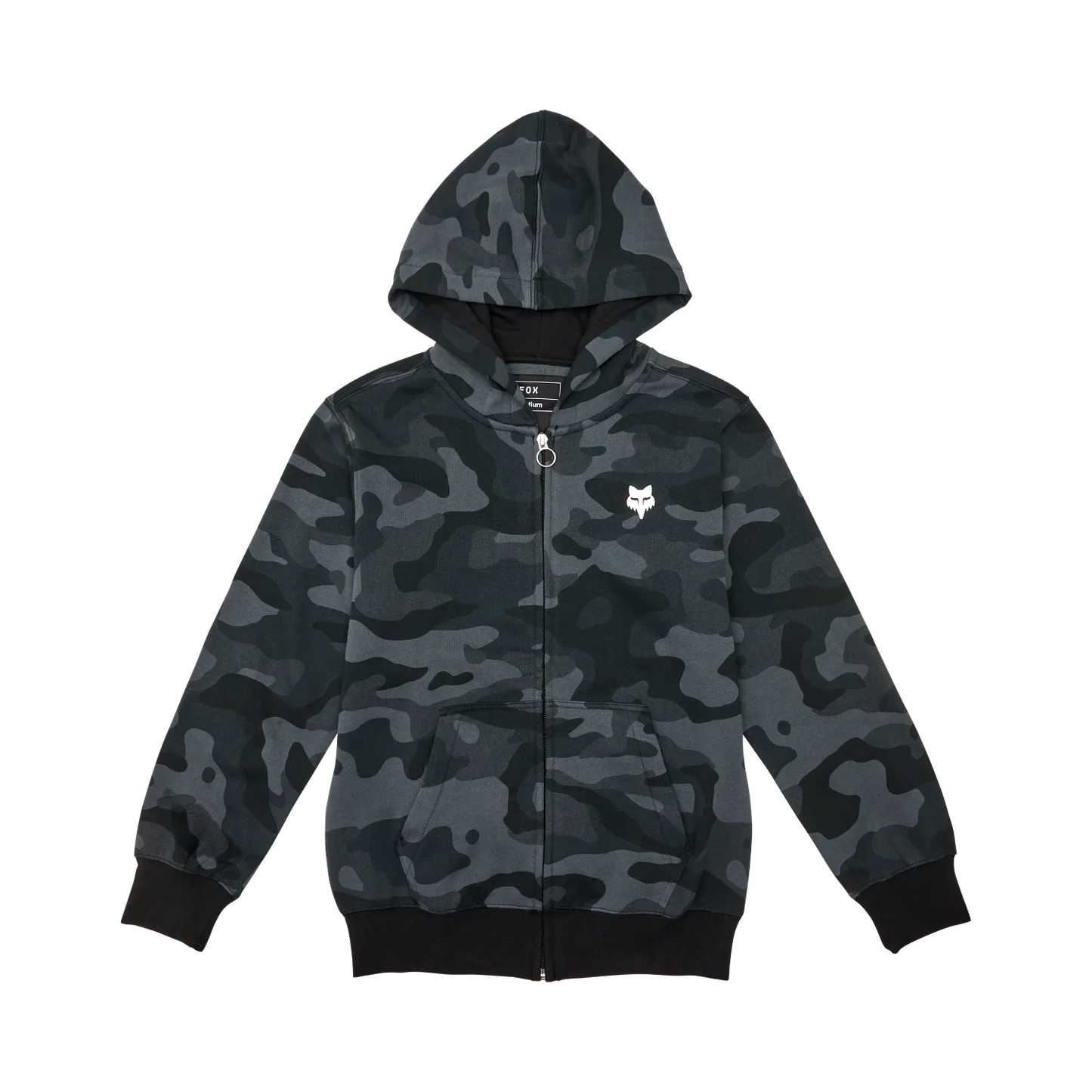 Youth Fox Head Camo Zip Hoodie