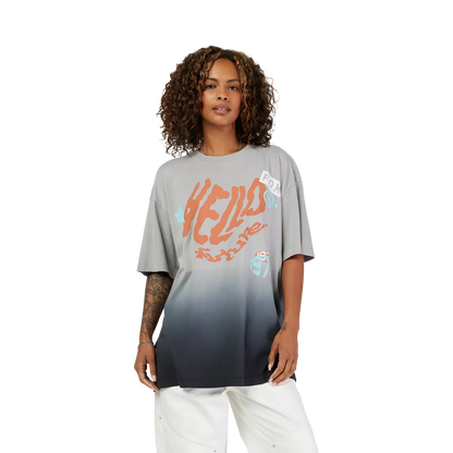 Womens Hello Future Oversized Tee